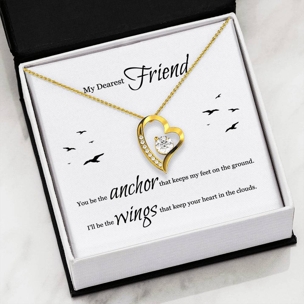 072 - My Dearest Friend - Forever Love Heart Necklace