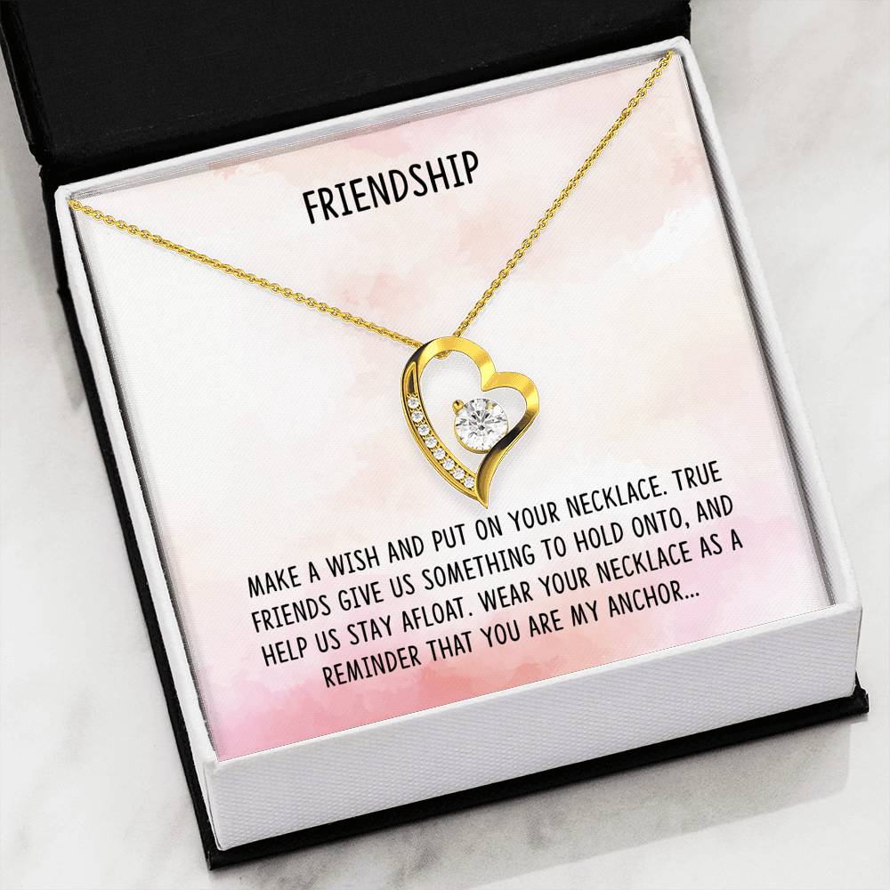 342 - Friendship - Forever Love Heart Necklace
