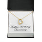 Happy Birthday Rosemary - 18k Yellow Gold Finish Forever Love Necklace