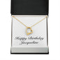 Happy Birthday Jacqueline - 18k Yellow Gold Finish Forever Love Necklace