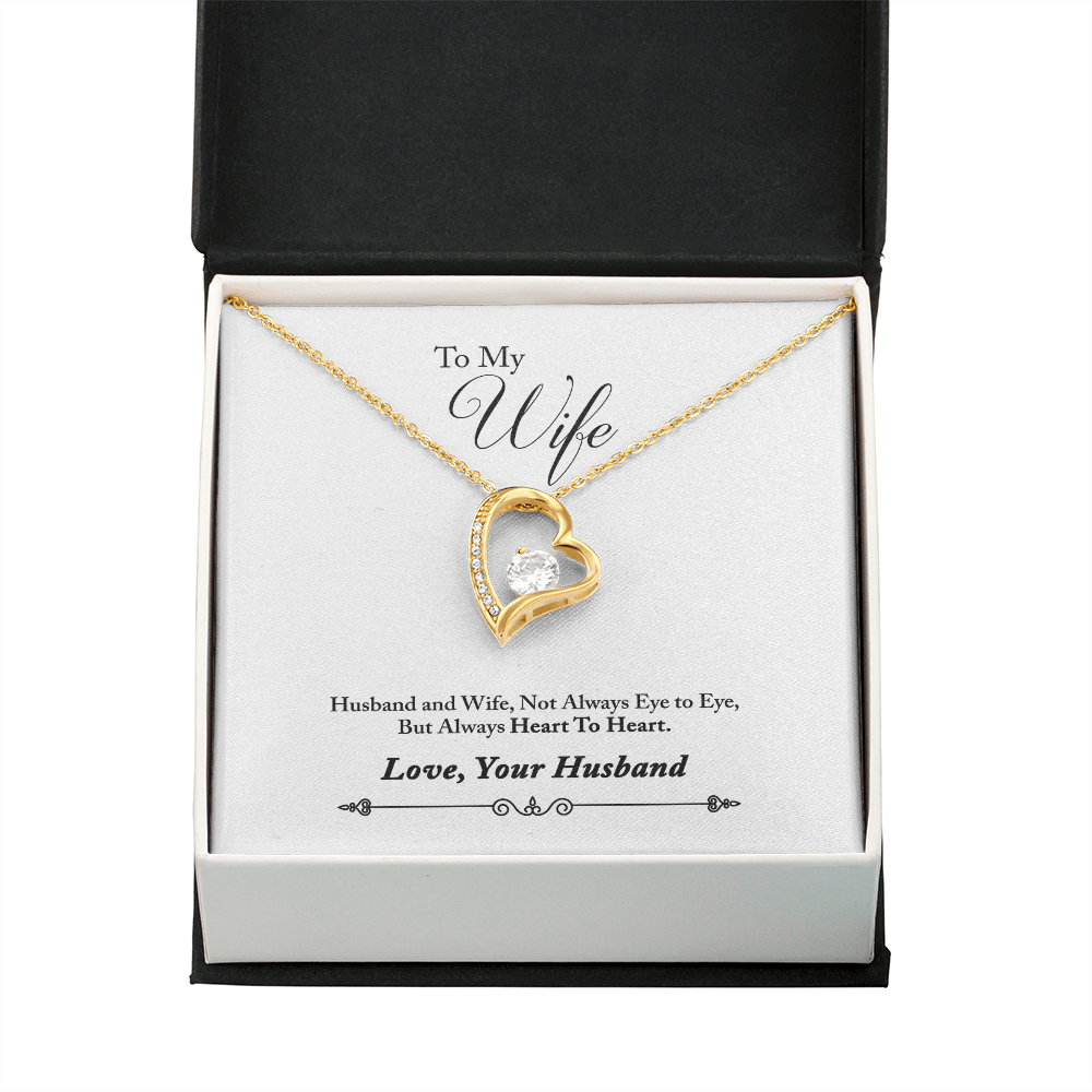 009 To My Wife - 18k Yellow Gold Finish Forever Love Necklace