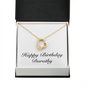 Happy Birthday Dorothy - 18k Yellow Gold Finish Forever Love Necklace