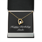 Happy Birthday Linda v2 - 18k Yellow Gold Finish Forever Love Necklace
