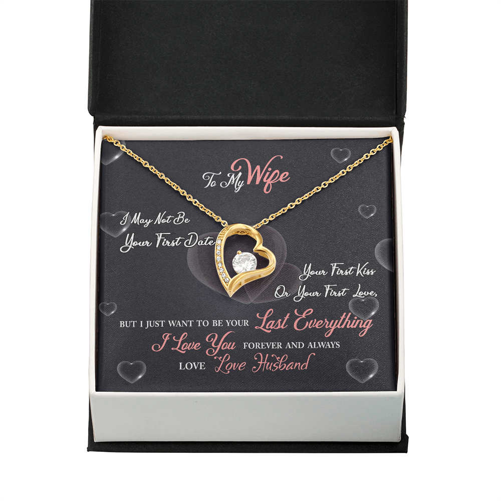 017 To My Wife - 18k Yellow Gold Finish Forever Love Necklace