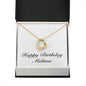 Happy Birthday Melissa - 18k Yellow Gold Finish Forever Love Necklace
