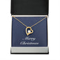 Merry Christmas v08 - 18k Yellow Gold Finish Forever Love Necklace