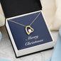 Merry Christmas v08 - 18k Yellow Gold Finish Forever Love Necklace