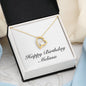 Happy Birthday Melissa - 18k Yellow Gold Finish Forever Love Necklace