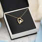 18k Yellow Gold Finish Forever Love Necklace v2