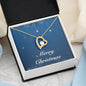 Merry Christmas v05 - 18k Yellow Gold Finish Forever Love Necklace