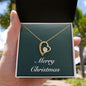 Merry Christmas v09 - 18k Yellow Gold Finish Forever Love Necklace