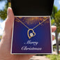 Merry Christmas v07 - 18k Yellow Gold Finish Forever Love Necklace