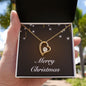 Merry Christmas v06 - 18k Yellow Gold Finish Forever Love Necklace