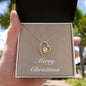 Merry Christmas v10 - 18k Yellow Gold Finish Forever Love Necklace