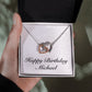 Happy Birthday Michael - Interlocking Hearts Necklace