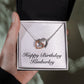 Happy Birthday Kimberley - Interlocking Hearts Necklace