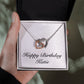 Happy Birthday Katie - Interlocking Hearts Necklace
