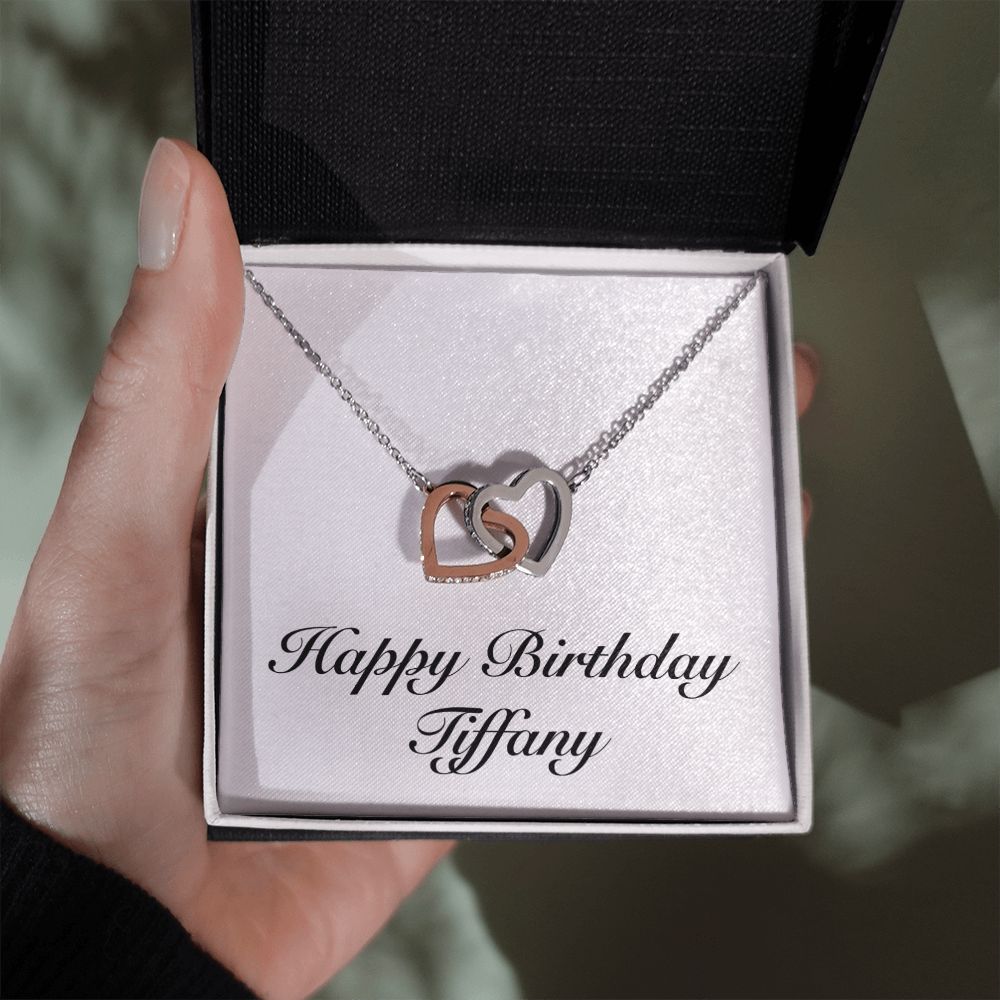 Happy Birthday Tiffany - Interlocking Hearts Necklace