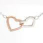 081 - To Granddaughter From Grandpa - Interlocking Hearts Necklace