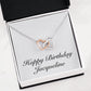 Happy Birthday Jacqueline - Interlocking Hearts Necklace