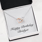 Happy Birthday Bridget - Interlocking Hearts Necklace