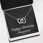 Happy Birthday Margaret v2 - Interlocking Hearts Necklace