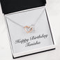 Happy Birthday Tanisha - Interlocking Hearts Necklace