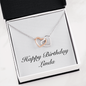 Happy Birthday Linda - Interlocking Hearts Necklace