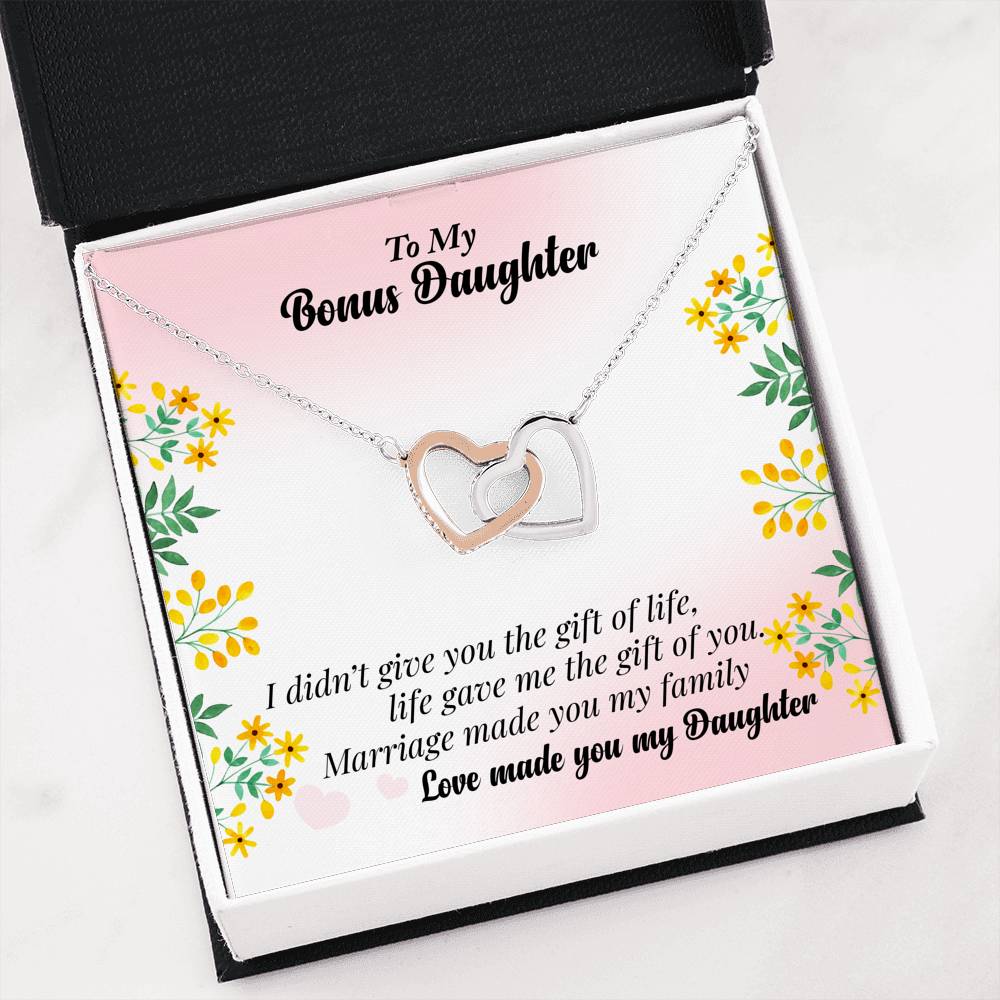 315 - To Daughter - Interlocking Hearts Necklace