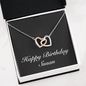 Happy Birthday Susan v2 - Interlocking Hearts Necklace