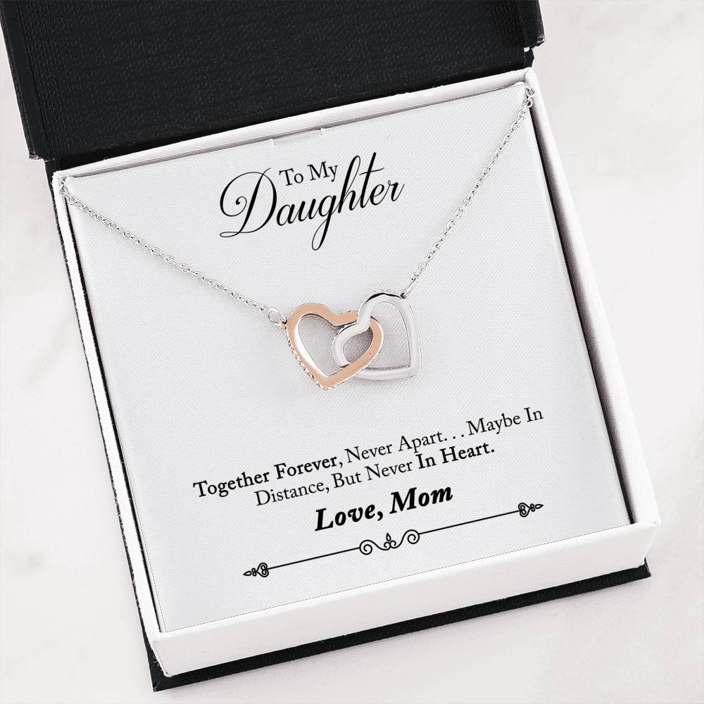 041 - To Daughter From Mom - Interlocking Hearts Necklace