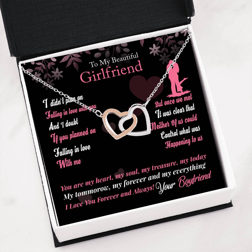 307 - To Girlfriend From Boyfriend - Interlocking Hearts Necklace
