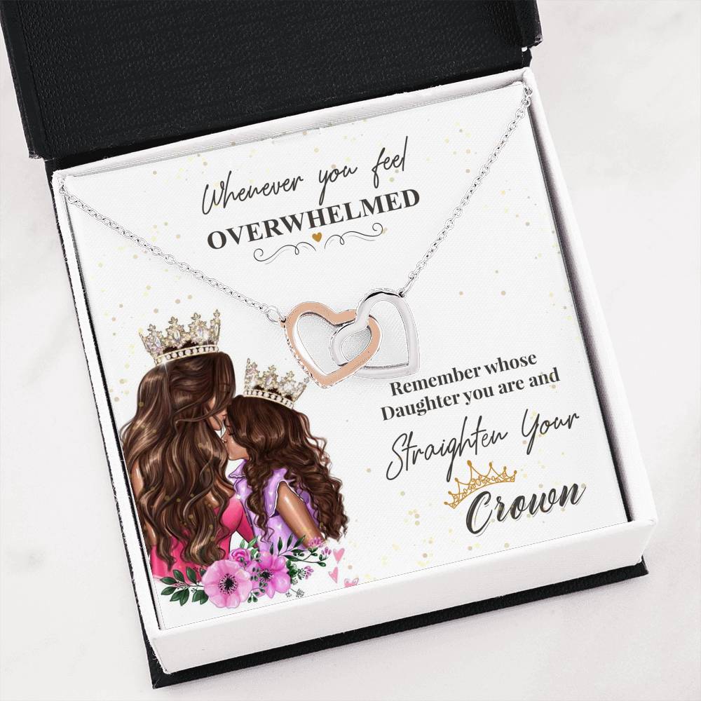 316 - To Daughter From Mom - Interlocking Hearts Necklace