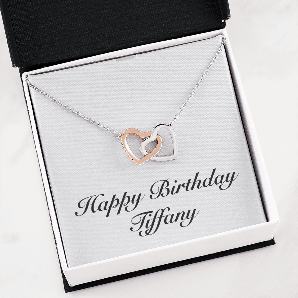 Happy Birthday Tiffany - Interlocking Hearts Necklace