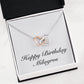 Happy Birthday Milagros - Interlocking Hearts Necklace