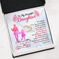 313 - To Daughter From Mom - Interlocking Hearts Necklace