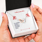To My Lovely Wife (Valentine's) - Interlocking Hearts Necklace