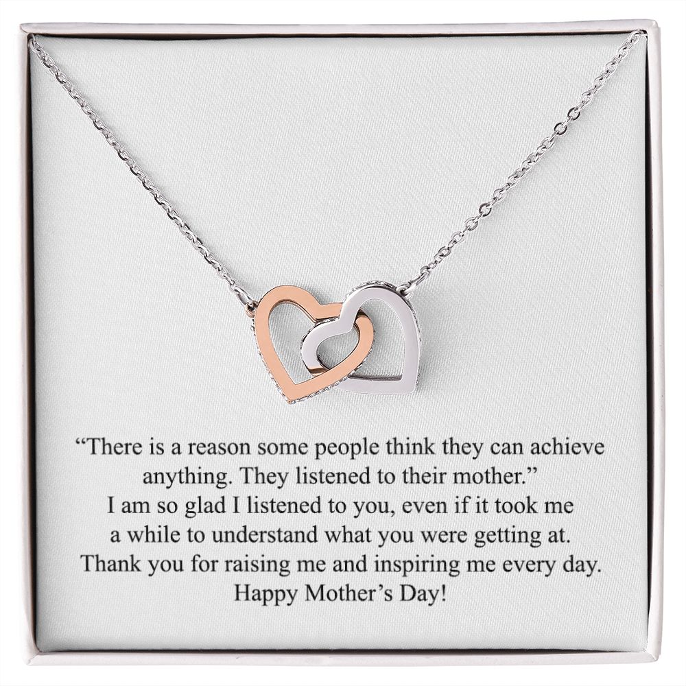 Happy Mother's Day (From Daughter) 002 - Interlocking Hearts Necklace
