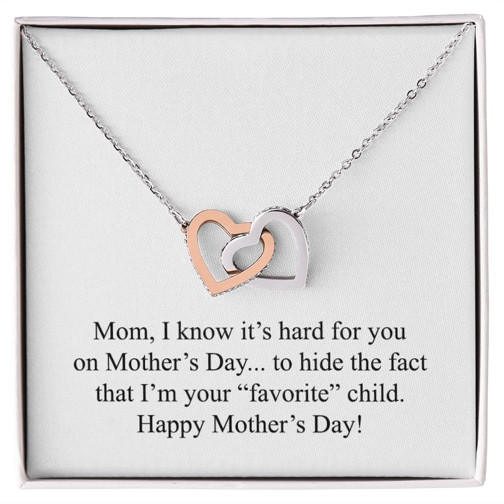 Happy Mother's Day (Funny) 006 - Interlocking Hearts Necklace