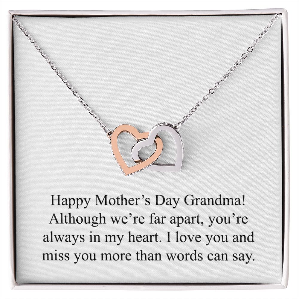 Happy Mother's Day (For Grandma) 001 - Interlocking Hearts Necklace