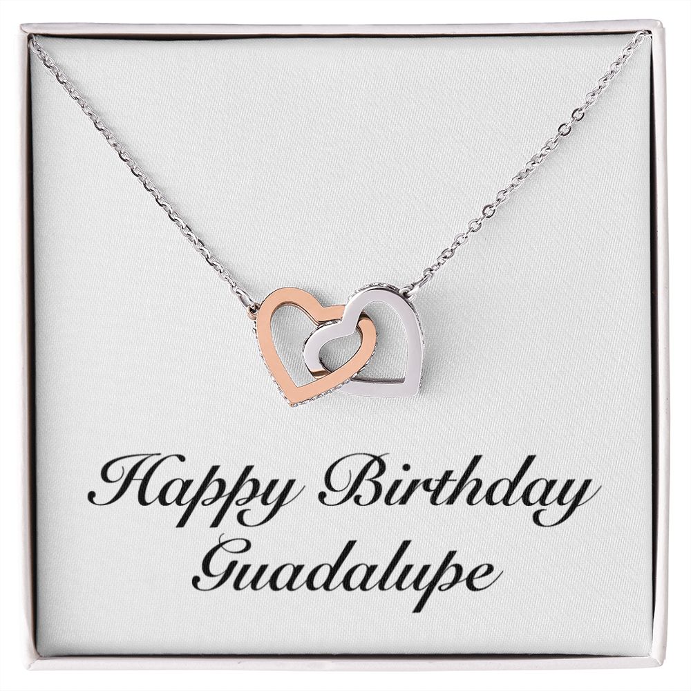 Happy Birthday Guadalupe - Interlocking Hearts Necklace