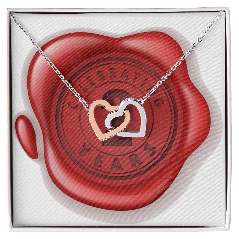 Celebrating 02 Years Anniversary - Interlocking Hearts Necklace