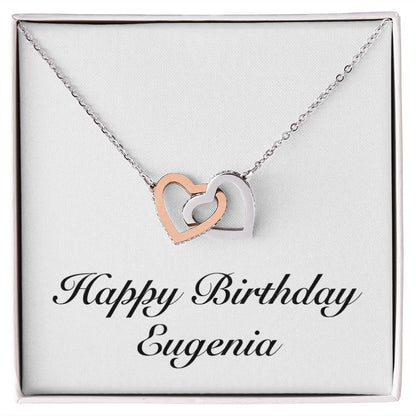Happy Birthday Eugenia - Interlocking Hearts Necklace