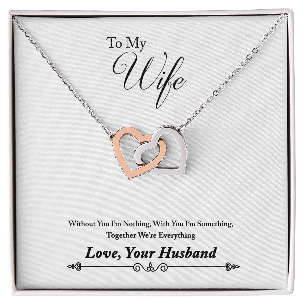 007 To My Wife - Interlocking Hearts Necklace