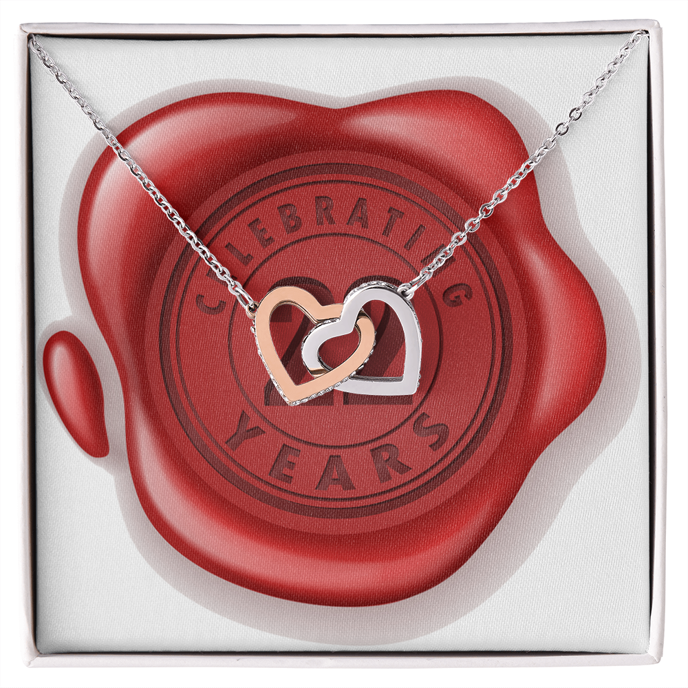 Celebrating 22 Years Anniversary - Interlocking Hearts Necklace