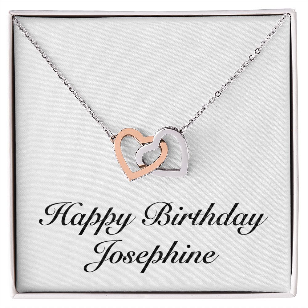 Happy Birthday Josephine - Interlocking Hearts Necklace
