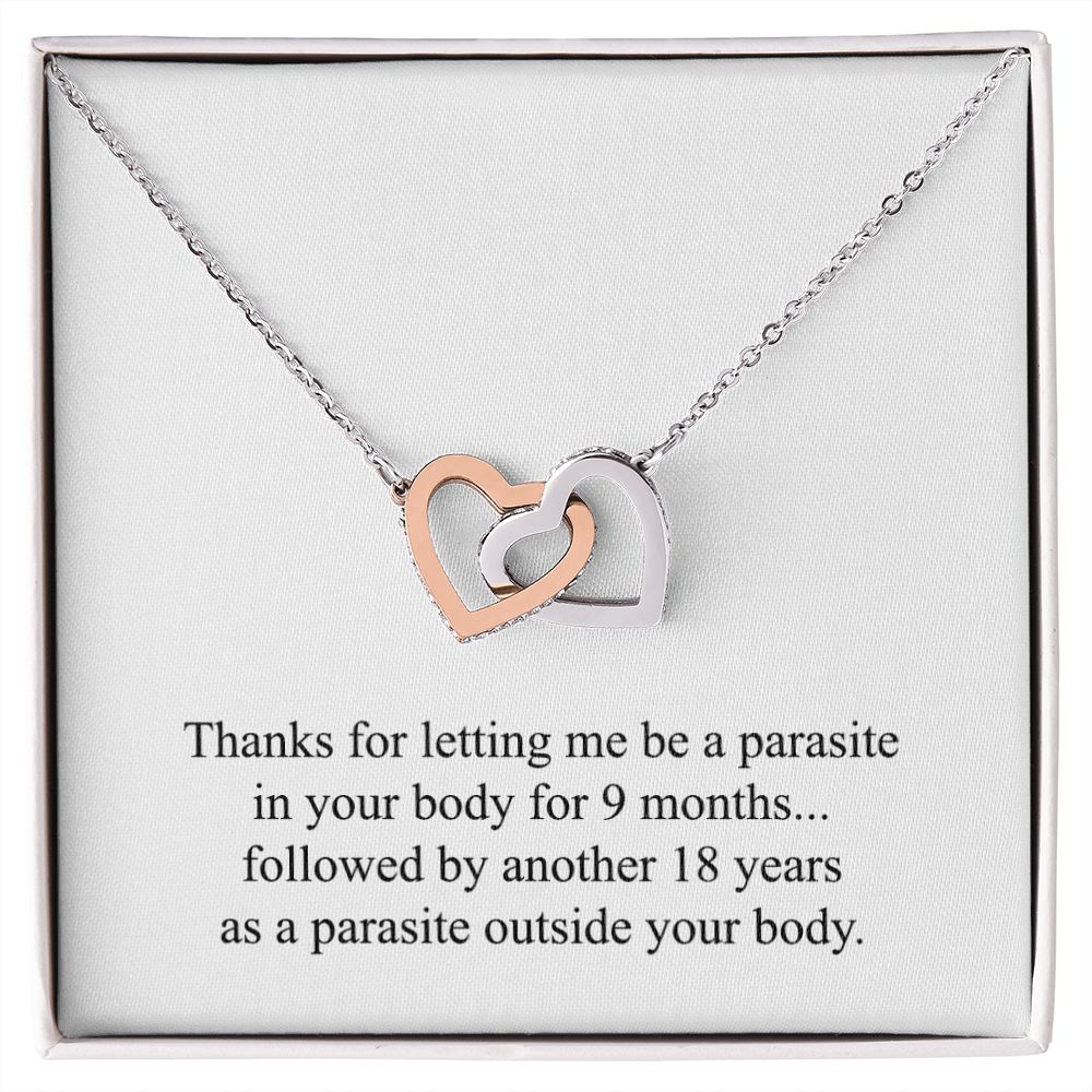 Happy Mother's Day (Funny) 008 - Interlocking Hearts Necklace