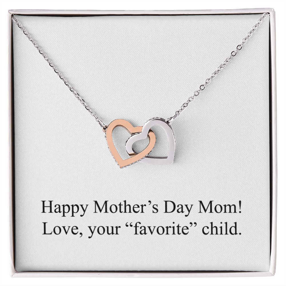Happy Mother's Day (Funny) 007 - Interlocking Hearts Necklace