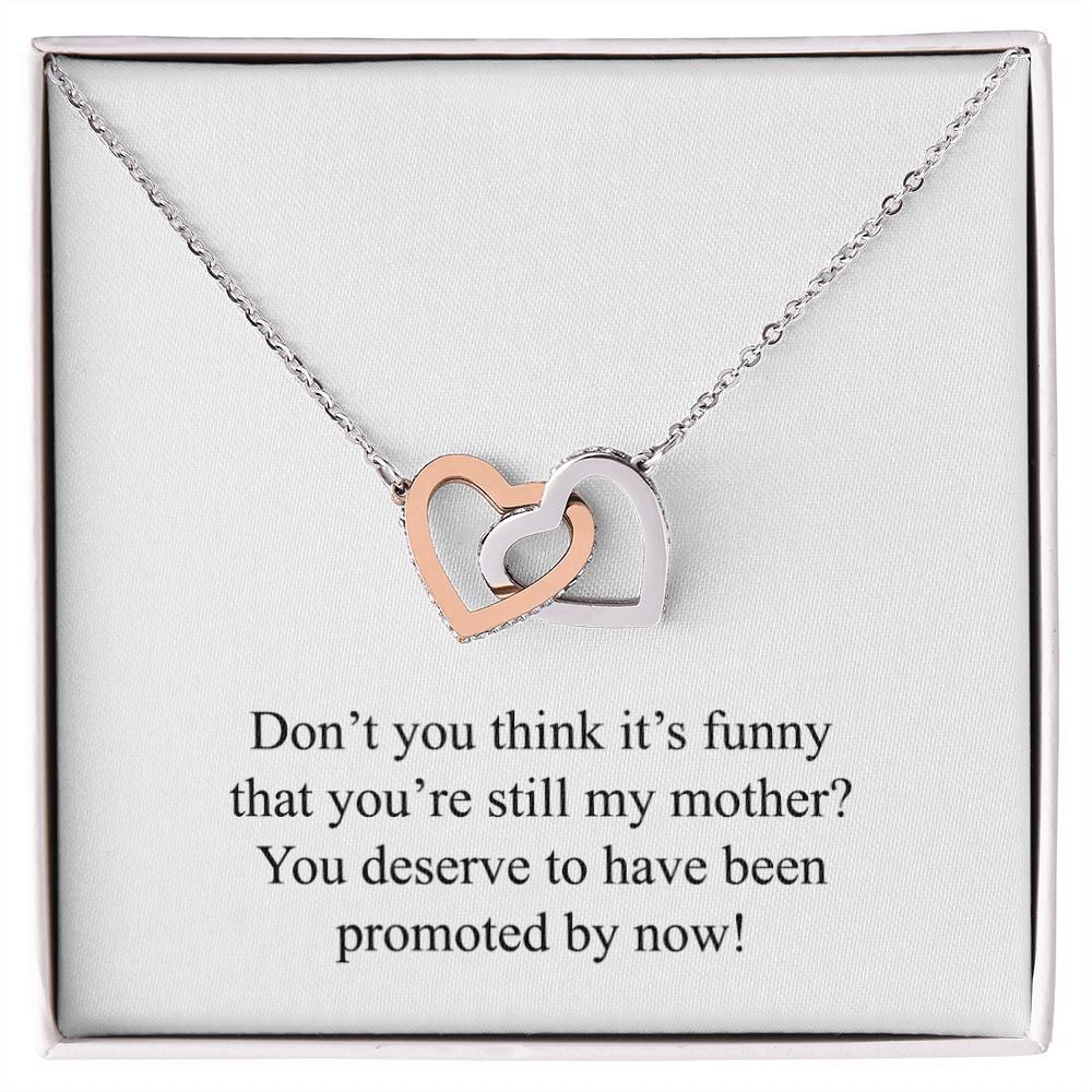 Happy Mother's Day (Funny) 009 - Interlocking Hearts Necklace