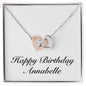 Happy Birthday Annabelle - Interlocking Hearts Necklace